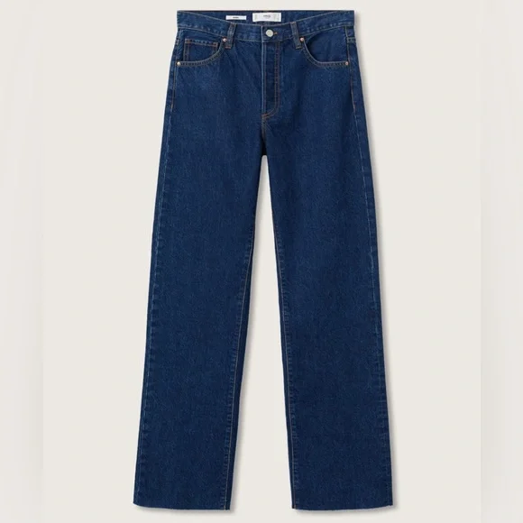 MANGO Women's 6 High Waist Wide Leg Jeans Blue - Picture 7 of 16